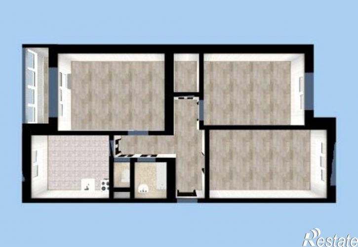 3-комн квартира микрорайон Сокол, 4