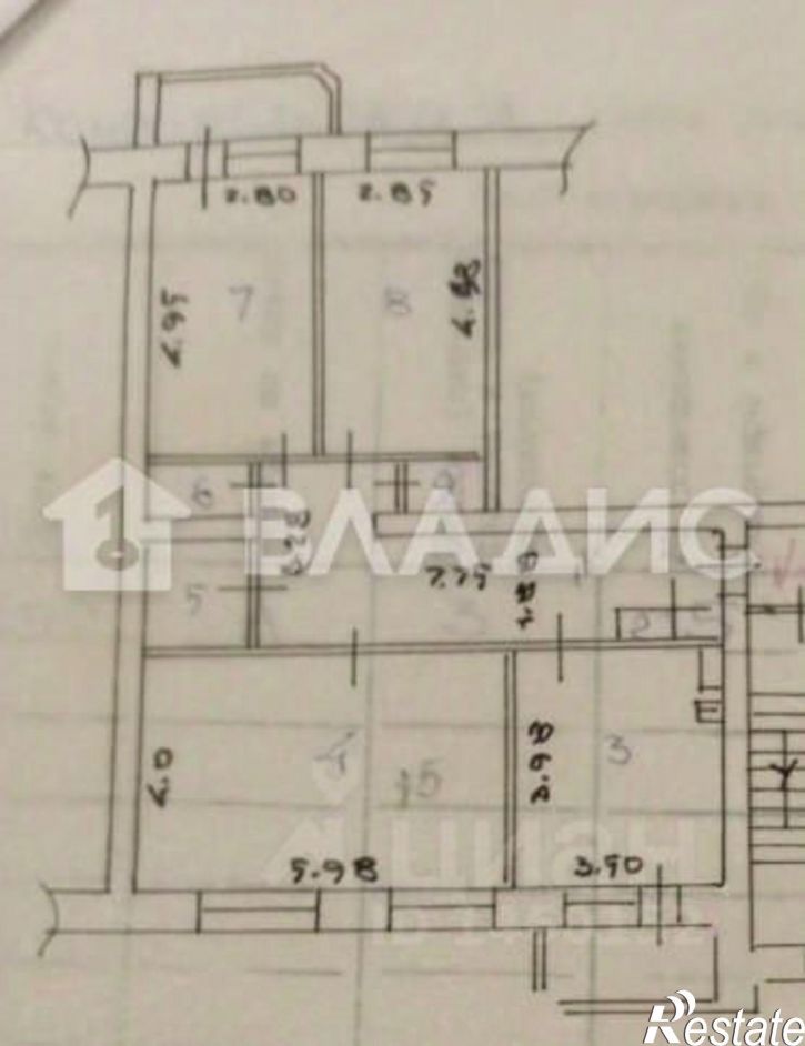 3-комн квартира Комсомольская улица, 3А,  д. 3А