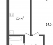 1-комн, 29кв м, этаж 5/5 улица Лебедева, 3Б