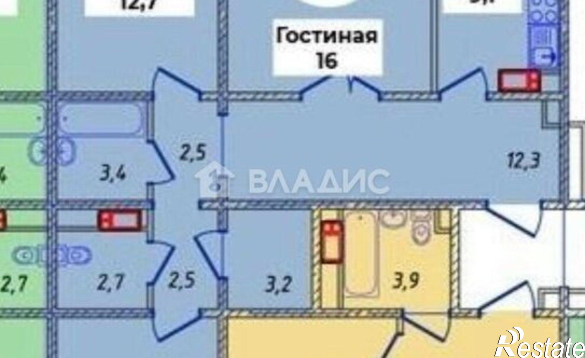 Купить квартиру за 8 700 000 рублей на улица Максима Концова, 1 к2