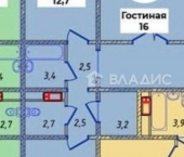 3-комн, 77 кв м, этаж 11/16 улица Максима Концова, 1 к2