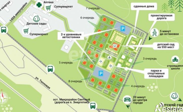 1-комн квартира в новом доме микрорайон 140Б