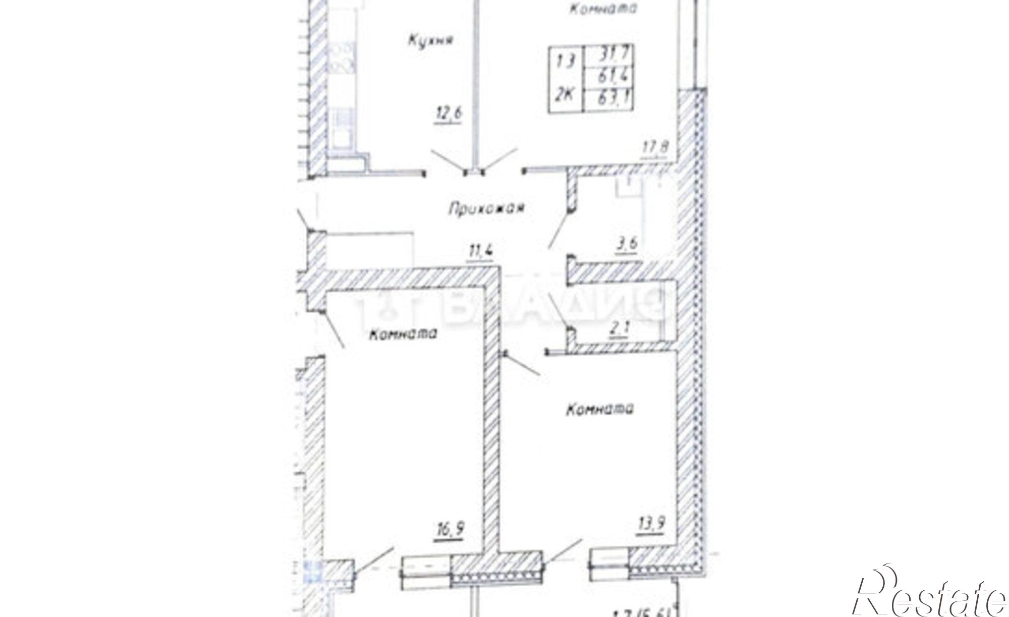 Купить квартиру за 10 200 000 рублей на Подкаменская улица, 58