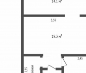 2-комн, 46кв м, этаж 1/5 проспект 50-летия Октября, 23