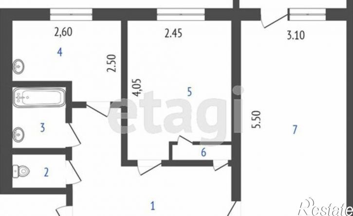 2-комн квартира Краснофлотская улица, 38,  д. 38