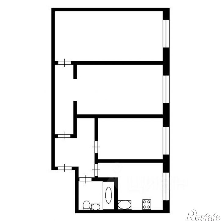 3-комн квартира ул Жердева, 7,  д. 7