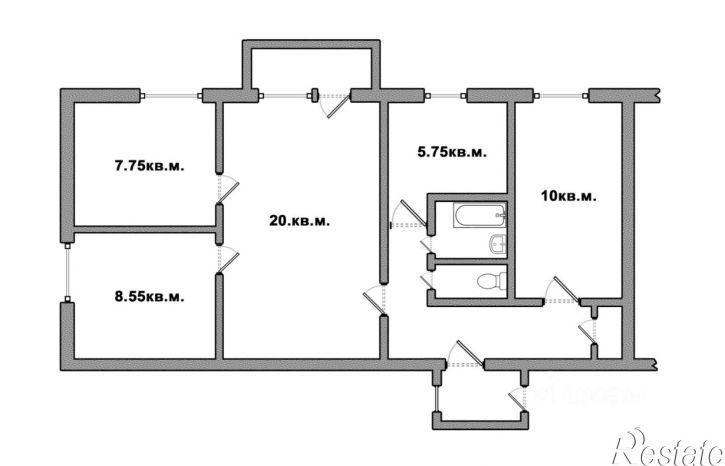 4-комн квартира ул Красноармейская, 14,  д. 14