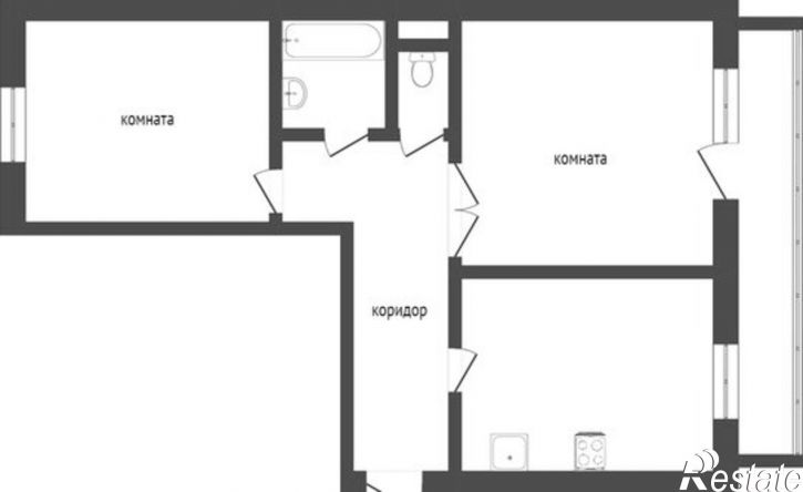 2-комн квартира ул Столбовая, 60,  д. 60