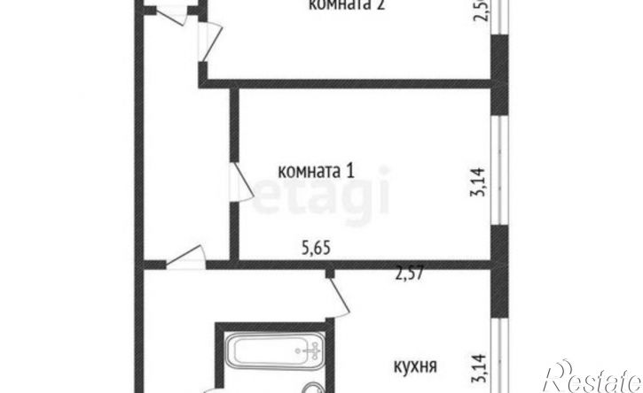 2-комн квартира улица Тулаева, 134,  д. 134