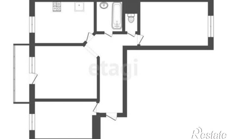 3-комн квартира микрорайон 140А, 22