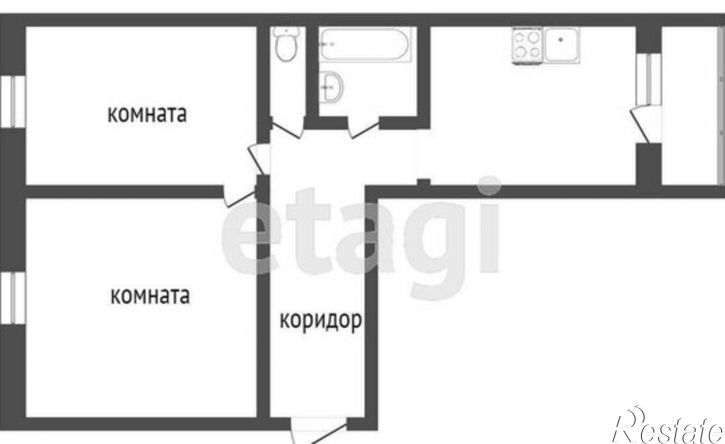 2-комн квартира 115-й микрорайон, 9