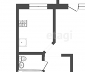 1-комн, 42кв м, этаж 1/5 улица Крылова, 4Г