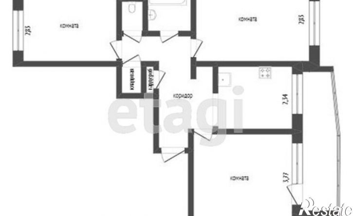3-комн квартира ул Керамическая, 4А,  д. 4А