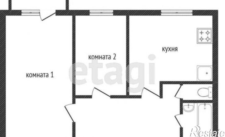 2-комн квартира 111-й микрорайон, 5