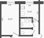 2-комн, 44кв м, этаж 3/5 ул Нестерова, 2
