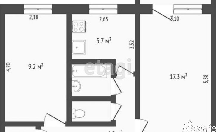 2-комн квартира ул Нестерова, 2,  д. 2