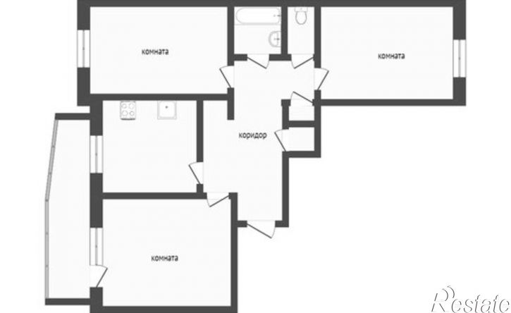 3-комн квартира ул Калашникова, 10,  д. 10