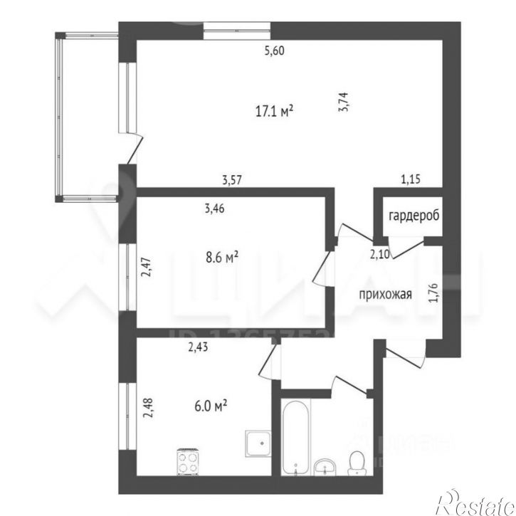 2-комн квартира ул Ключевская, 84,  д. 84