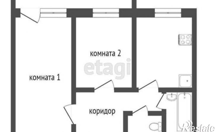 2-комн квартира ул Смолина, 54А,  д. 54А