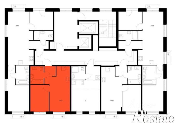 1-комн квартира в новом доме улица Шмидта, 30/1,  д. 30/1