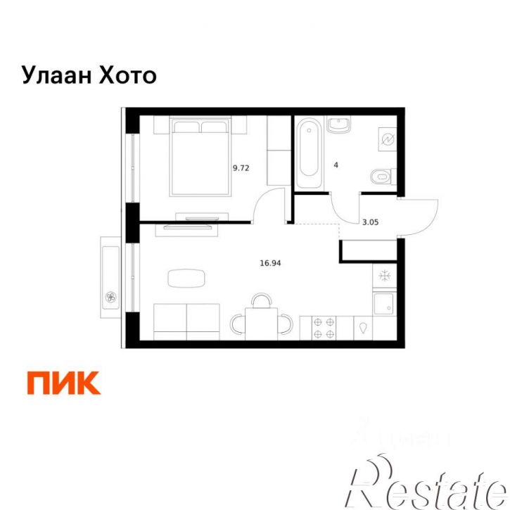 1-комн квартира в новом доме улица Шмидта, 30/1,  д. 30/1