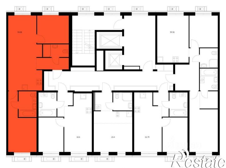 2-комн квартира в новом доме улица Шмидта, 30/1,  д. 30/1