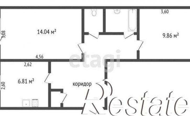 2-комн квартира 142-й микрорайон, 9