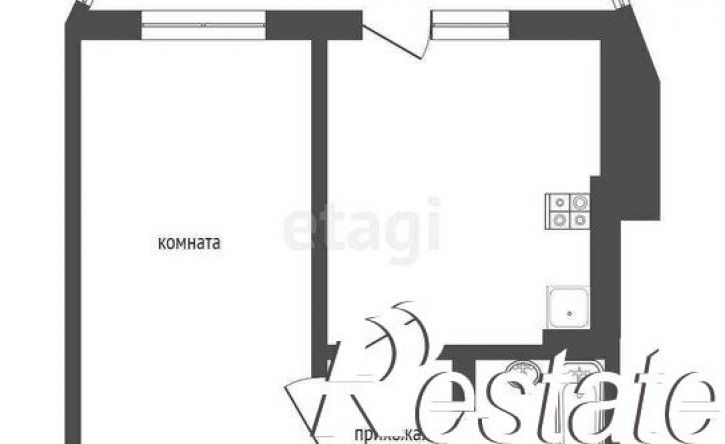 1-комн квартира улица Маяковского, 1Б,  д. 1Б